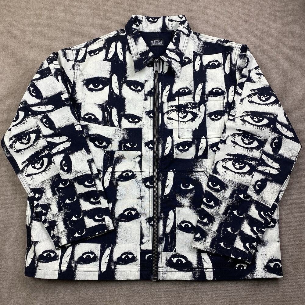 Levi's Skateboarding Garage Jacket X Roemello Ugale Eye Print L Black White NWT